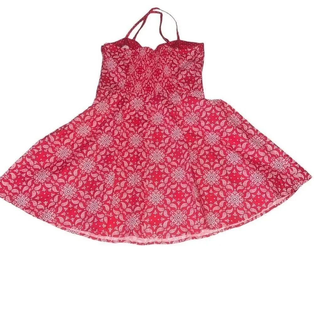 Marvel Her Universe Red White Captain America Paisley Dress Avengers Girls Sz M